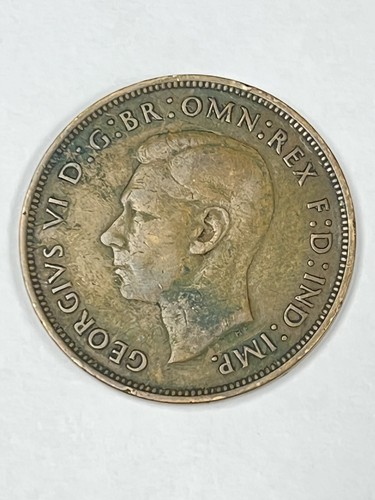 1938 Great Britain One Penny Bronze Coin Collectors Vintage - Picture 2 of 9