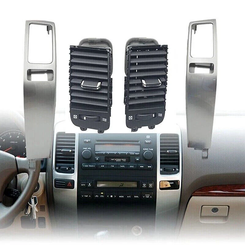 Ventilación de aire del tablero de instrumentos 2 piezas (L&R) para Toyota Land Cruiser Prado 120 FJ120 2003-2009 Foto 4 de 4