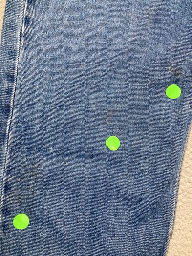 Levis 550 Jeans Mens 34x30* Blue Straight Medium Wash 100% Cotton Denim STAINS - 第 4/22 張圖片