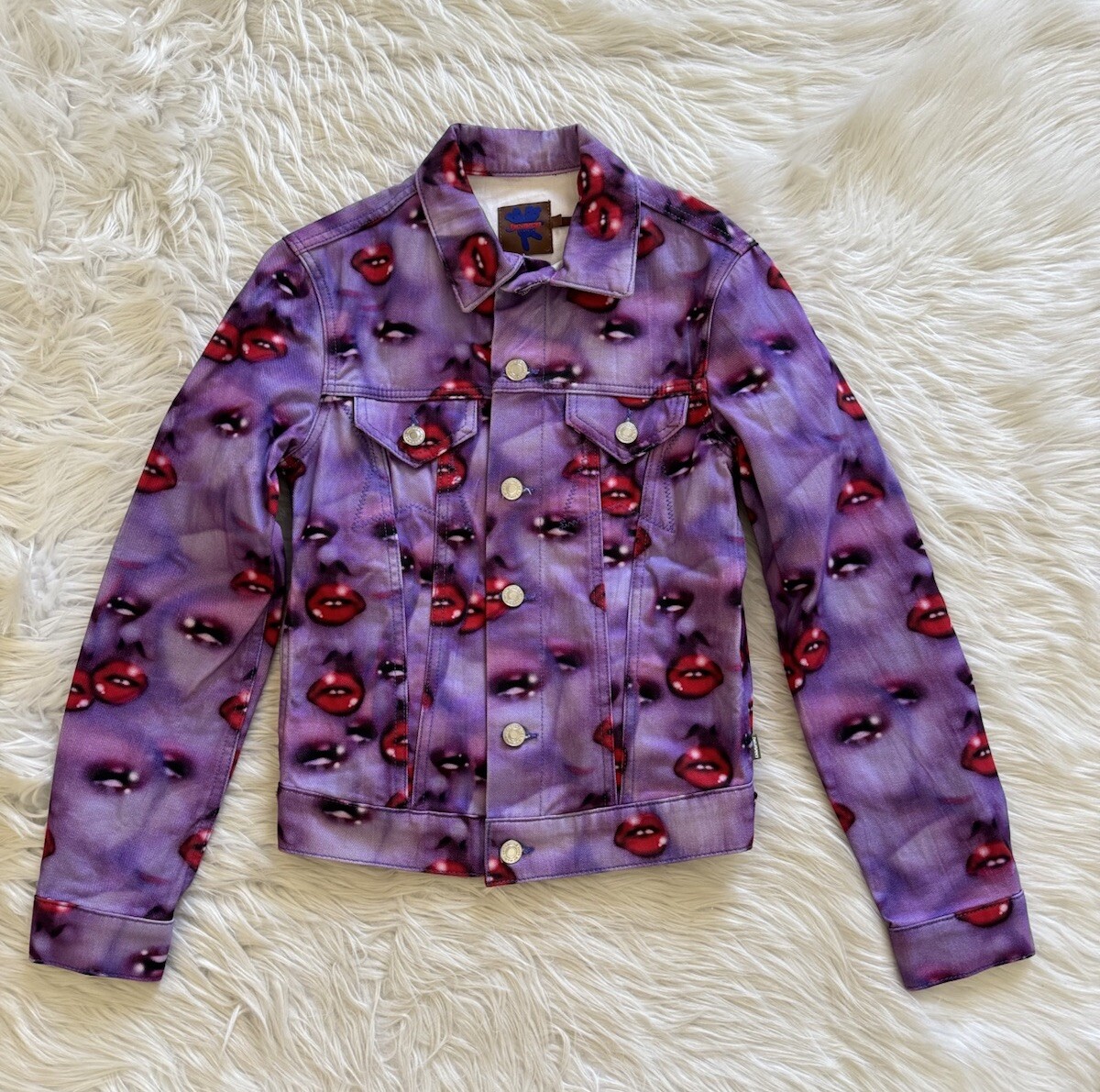 Heaven By Marc Jacobs Purple Faces Denim Jacket XS | eBay Heaven By Marc Jacobs Purple Faces Denim Jacket XS | eBay