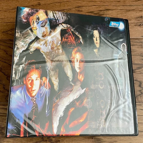 1995 TOPPS X-FILES BINDER W/ PROMO P3 TRADING CARDS