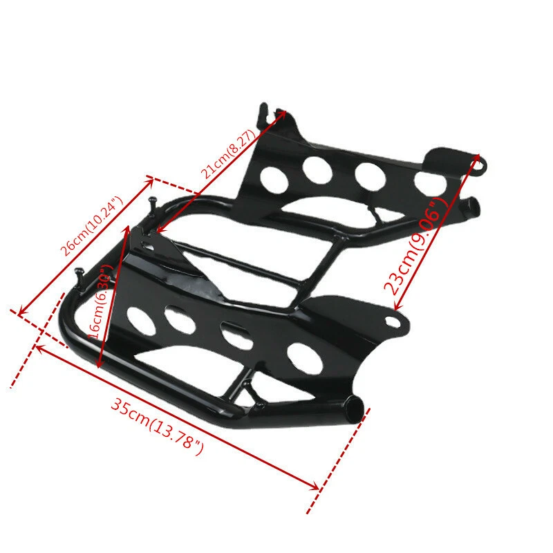 Portaequipajes trasero negro soporte trasero portaequipajes para Yamaha TTR250 TT-R 250 Foto 4 de 4
