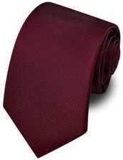 63'' XL Tie Mens Extra Long Solid Woven Necktie for Men Big and Tall  Burgundy