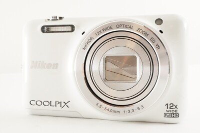 Nikon COOLPIX S6600 White & 4GB SDHC Card Digital Camera from