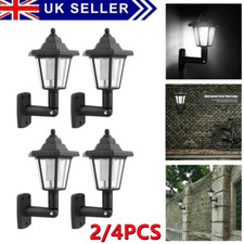 Led Solar Powered Wall Lanterns Hexagonal Wall Light Lamp Outdoor Garden Patio