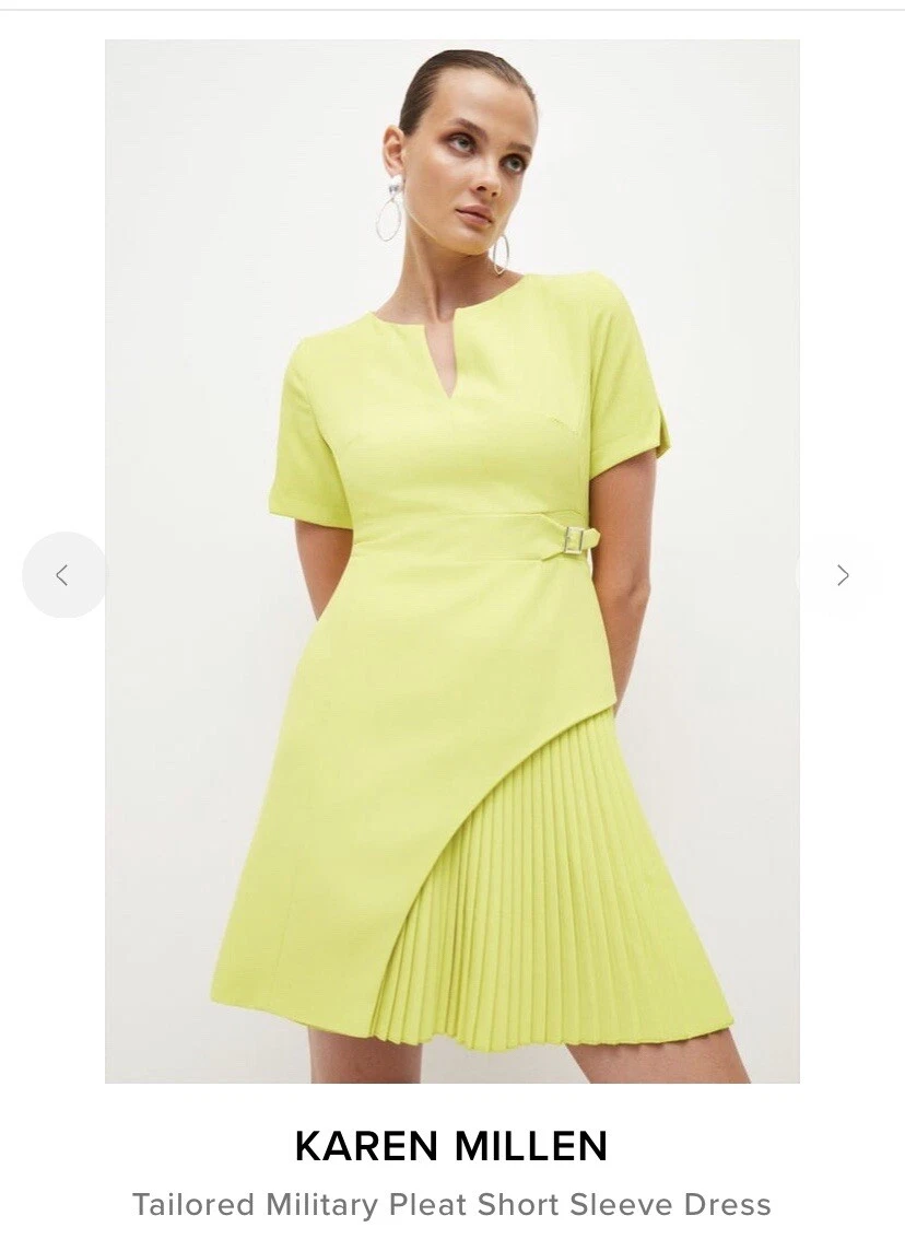 Karen millen yellow dresses cheap