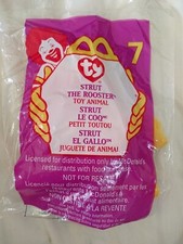 Strut the Rooster TY Teenie Beanie Baby 1999 McDonald's Happy Meal Toy 1993 Tag