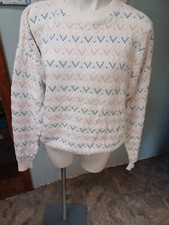 Vintage Victoria Dry Goods Knit Sweater Size L 100% Cotton cottage core USA Made