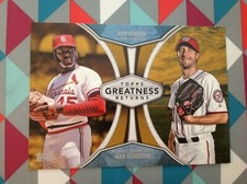 #GR-18 Max Scherzer / Bob Gibson 5x7 gold 6/10 made 2019 Topps Greatness Returns