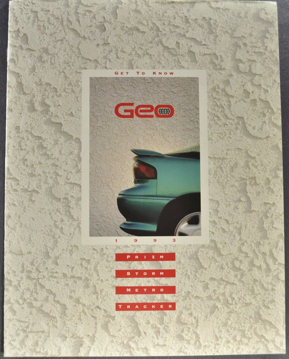 ジオストーム　パンフレット 1993 Geo Brochure Storm Prizm Metro Tracker Convertible Excellent