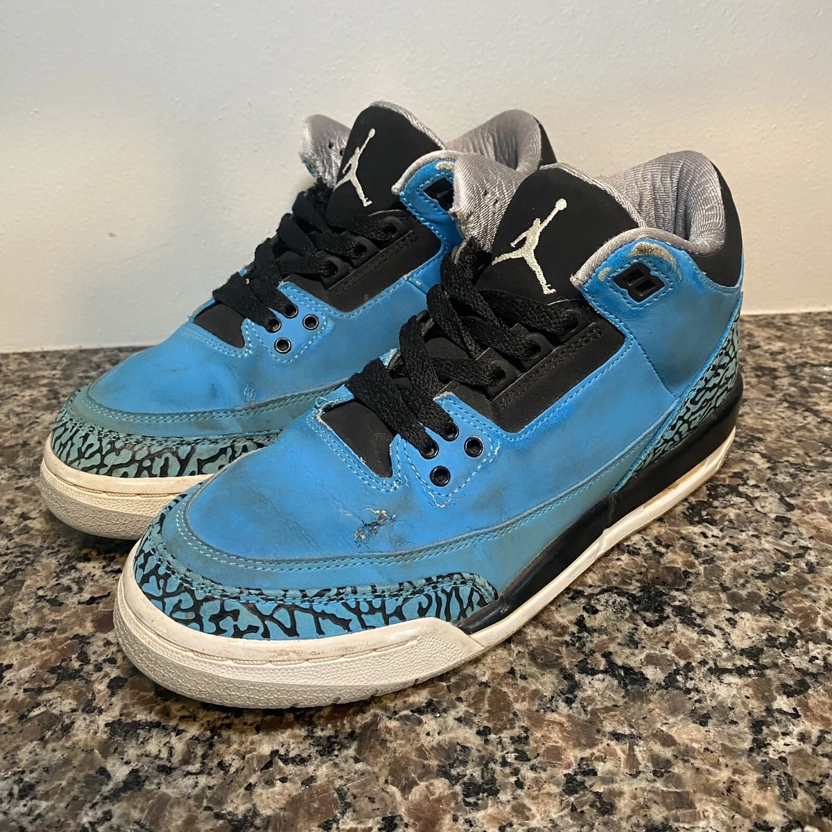 Air Jordan 3 Retro Powder Blue Boys 6.5y Womens 8 Reimagined