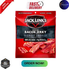 Jack Link'S Bacon Jerky, Hickory Smoked, 2.5 Oz. Bag-Flavorful Ready to Eat Meat