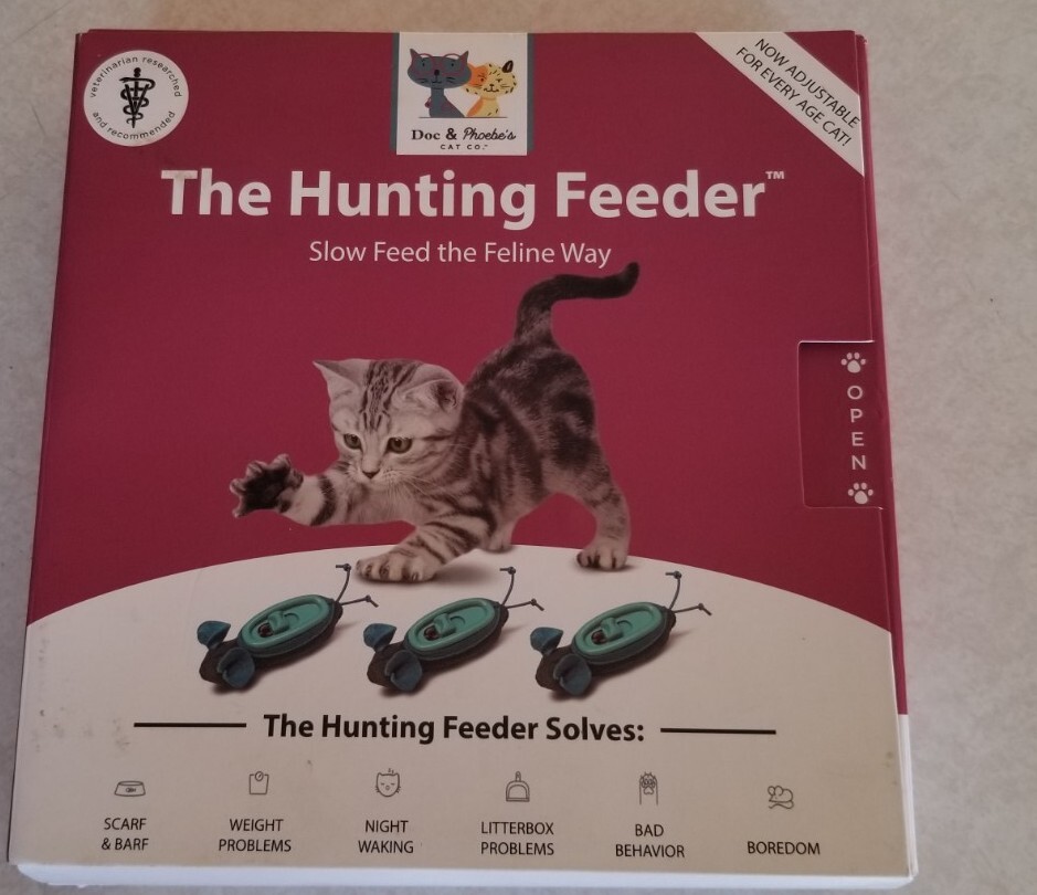 The Hunting Feeder for Cats Doc Phoebe's Slow Feed Trainer