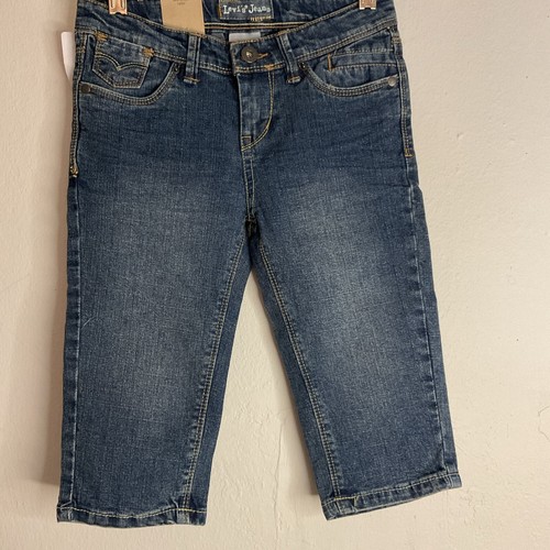 Levi’s Size 8 Girls Below The Knee Premium Denim Jorts (new) - Picture 7 of 12
