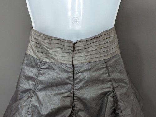 Vestido de fiesta Miso gris metálico púrpura dobladillo burbuja abullonada cuello halter espalda abierta 6 - Imagen 9 de 16