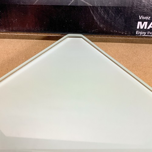 Maax 9" x 9" Corner Shower Shelf Tempered Frosted Glass MISSING HARDWARE - Picture 4 of 10