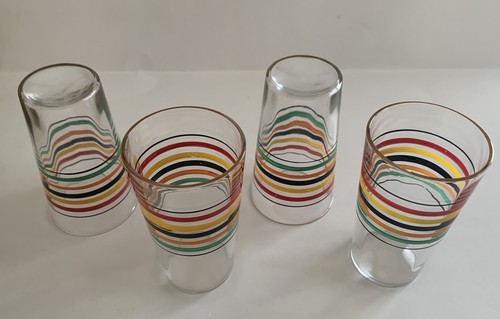 4 Vintage Anchor Hocking getäfelte Bänder Cocktail Gläser 4 Oz - 3,75" seltene Größe - Bild 20 von 21