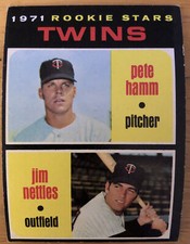 1971 Topps Twins Rookie Stars Pete Hamm / Jim Nettles Baseball Card 74 Low-Grade. rookie card picture