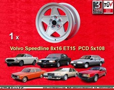 1 pz. cerchio Volvo Speedline style 8x16 ET15 5x108 silver Volvo 140/160/240/260