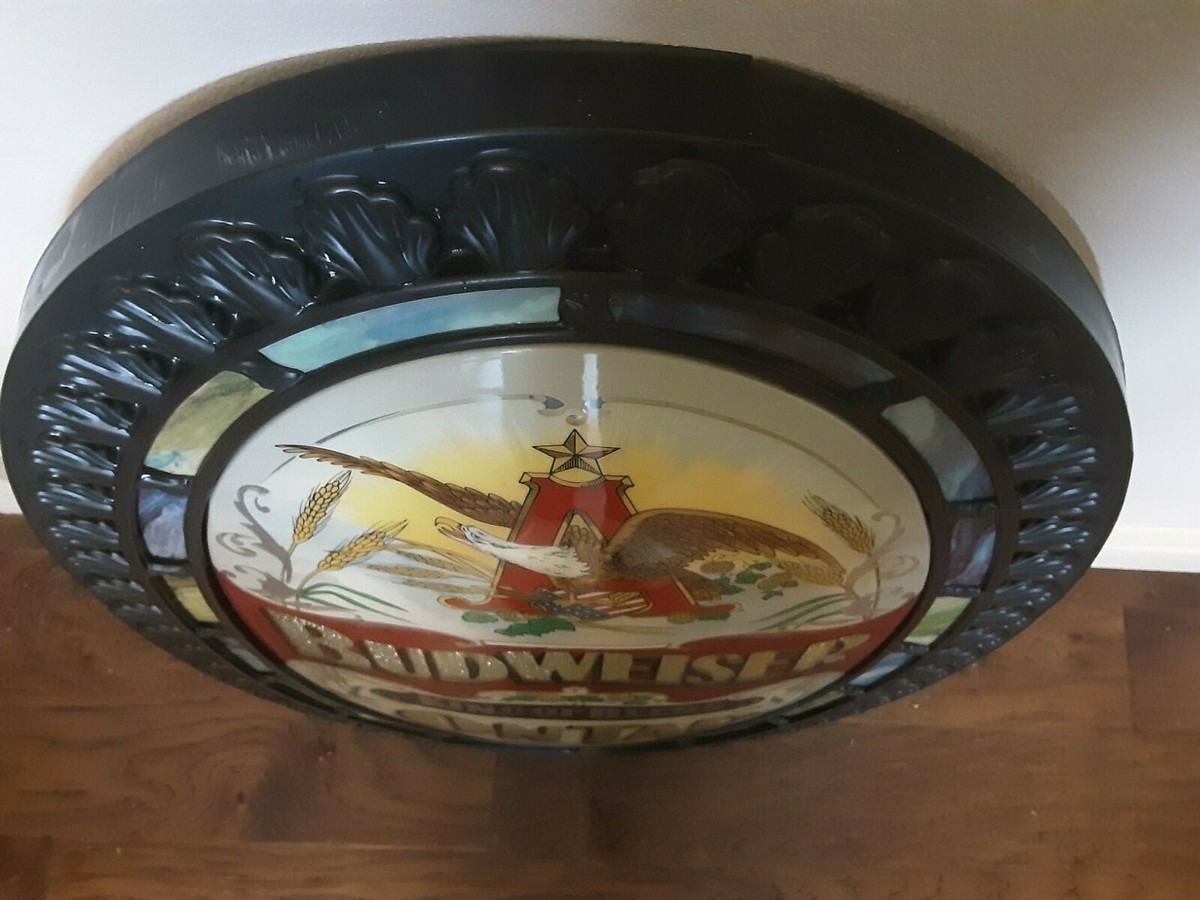 Vintage 70's Budweiser King Of Beers 3D Oval Sign 