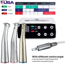 NSK Style Dental Brushless LED Electric Micro Motor/1:5 Increasing Handpiece USA
