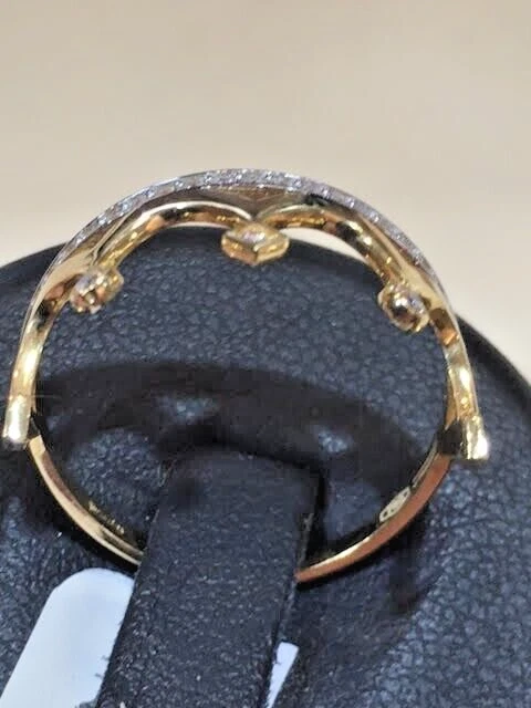 Anello Corona in oro giallo 750/00 (18kt). E zirconica cubica - Immagine 3 di 4