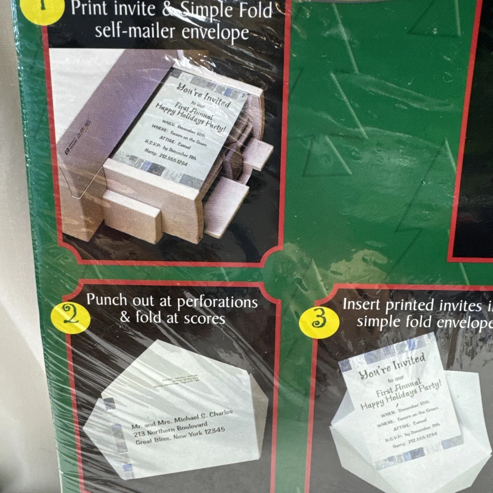 Geographics Simple Fold Invite With Seals Holiday Themed 24 Count Bn12 - Image 4 of 4