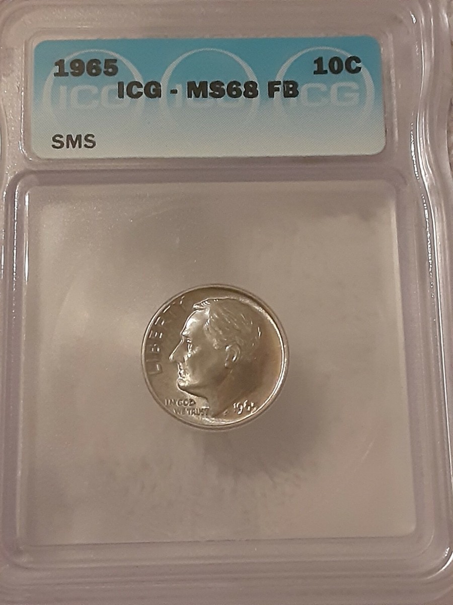洋楽 Dime P 1965-P Roosevelt Dime ICG MS68 Full Bands Special Mint Set