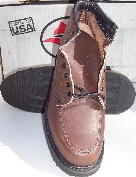 Work Boots - Carolina Shoe - 6" - Brown - Mocc Toe #364 - U.S.A. - 15-E