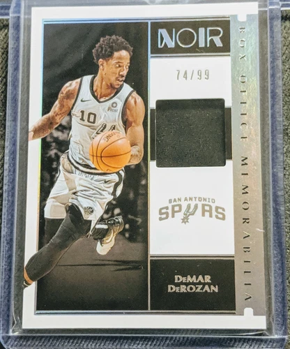 2020 Noir Demar Derozan Box Office GAME-WORN patch San Antonio Spurs /99