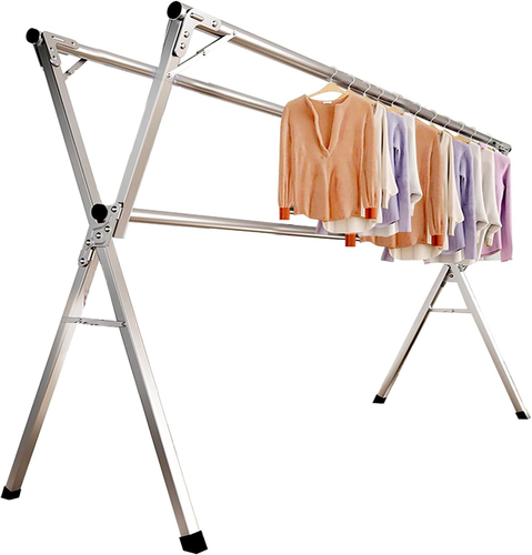 Drying Rack for Laundry Foldable, 79 Inch Stainless Steel Pool Towel ...
