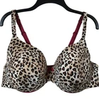 42D Cacique True Embrace T-shirt Bra Red Animal Print