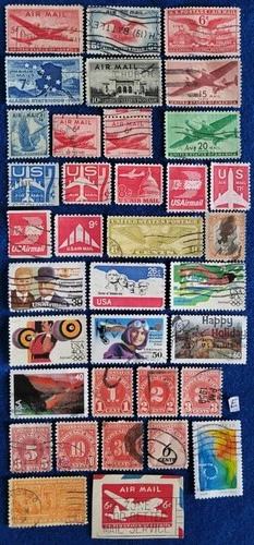 US Stamps BOB Vintage Lot of 30+ All Different Used Postage Due and Airmail