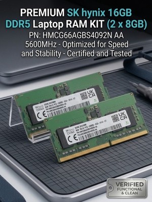 SK hynix 16GB DDR5-5600 PC5-44800 262-Pin SO-DIMM Kit (2x8GB)HMCG66AGBS4Q92N