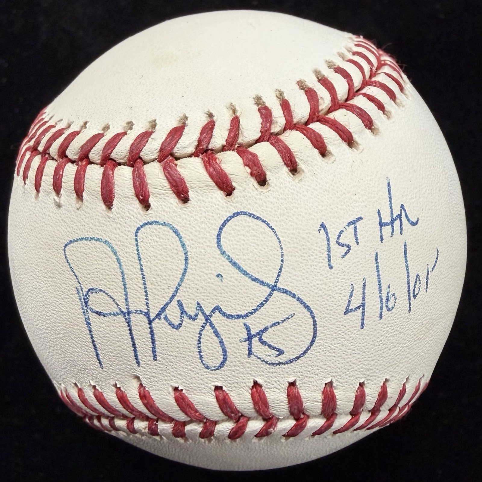Albert Pujols Autographed Signed 1st HR 4/6/01 Baseball Beckett Witness Holo 