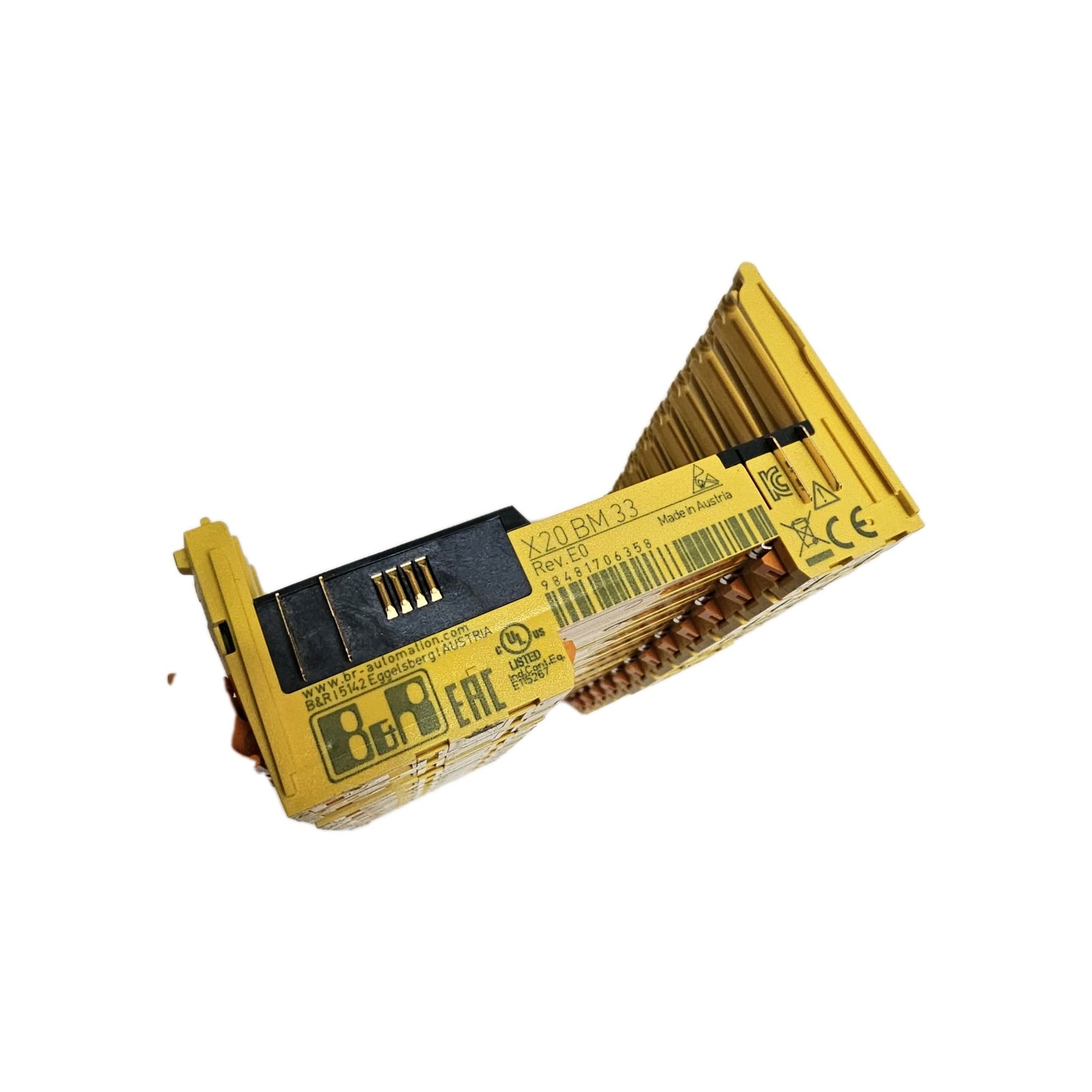 B&R X20BM33 REV. E0 X20 BM 33 PLC BUS RACK — 2