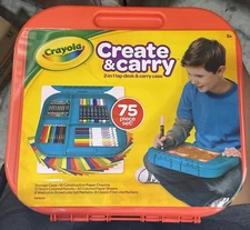 Crayola Create 'N Carry Art Set (75pcs), Art Supplies Drawing Set SEALED NEW