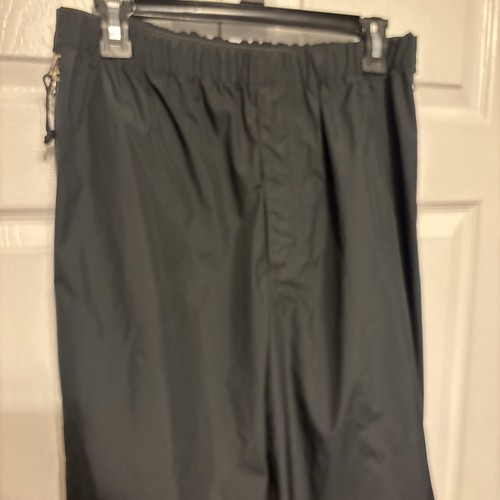 Vintage LL Bean Mens Size M Regular Rain Pants Full Zip Leg Black - Picture 2 of 9