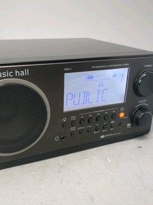 Music Hall RDR-1 FM AM RDS Radio Tuner Clock AUX Tabletop Receiver Tested