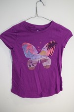 Gap Kids Shirt Girls Medium Purple Rose Verbena Butterfly Beach Sunset Tee