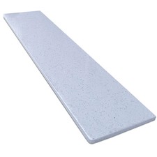 Fensterbank Fensterbrett Quarzkomposit Terrazzo-Optik hellgrau Innen 110x25x2cm