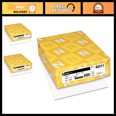 High-Quality 90lb White Index Card Stock, 8.5''x11'', 250 Sheets, 94 Bright, Craft