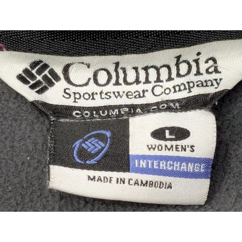 Columbia Mujer Interchange 3 en 1 Chaqueta de Esquí Grande Púrpura Rosa Con Capucha Invierno Foto 4 de 4