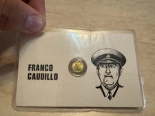 Franco Caudillo Regime Spanish War Commemorative Monetine Card