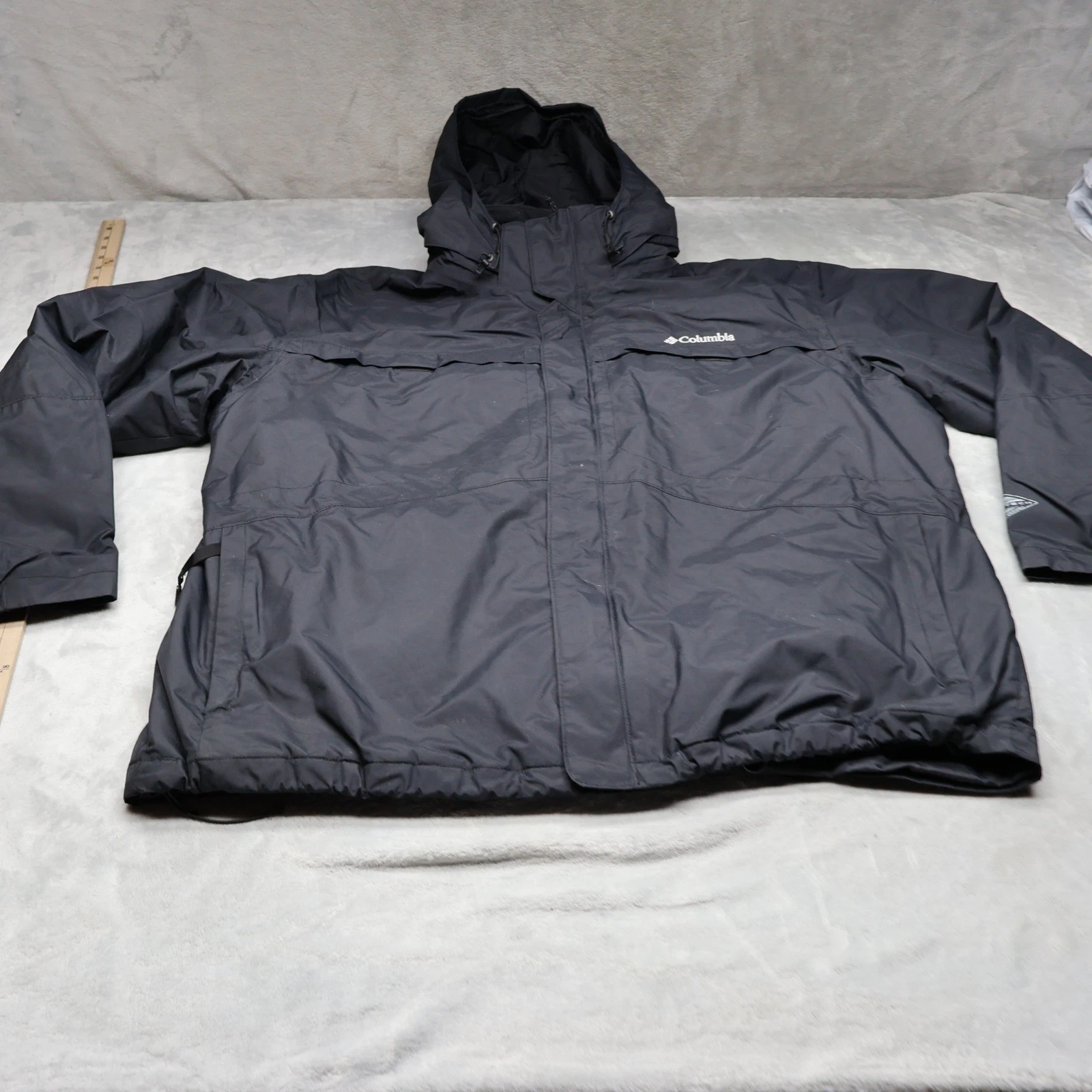 Columbia Jacket Men XXL BLK Arctic Trip OmniHeat Waterproof Removable Liner 3in1