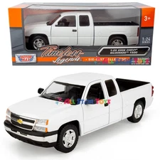 2006 CHEVROLET SILVERADO 1500 PICKUP WHITE 1/25 DIECAST MODEL BY MOTORMAX 79393