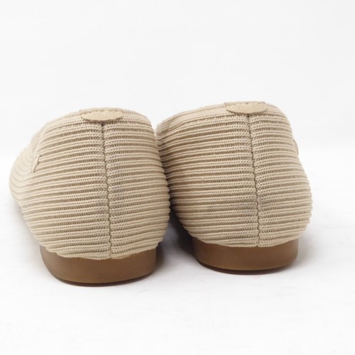 VIVAIA Mujer Margot 2.0 Puntera Cuadrada Corte en V Tejido Ballet Planos Beige Talla 37/6 - Imagen 5 de 9