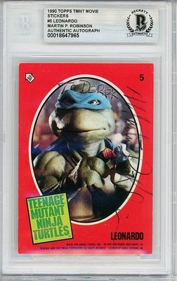 1990 -TEENAGE MUTANT NINJA TURTLES- Beckett BAS Signed/Autograph/Auto Movie Card