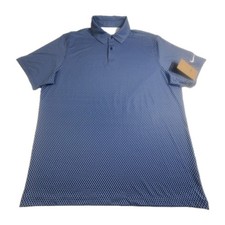 Nike Golf Polo Shirt Men LG Blue Short Sleeve Dri Fit Performance Active New NWT