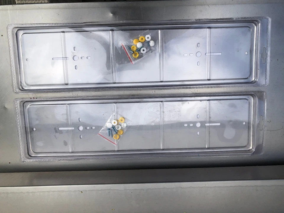 2 Kennzeichenhalter Edelstahl V2A poliert, Nummernschildhalter, OVP, NEU! - Bild 2 von 2